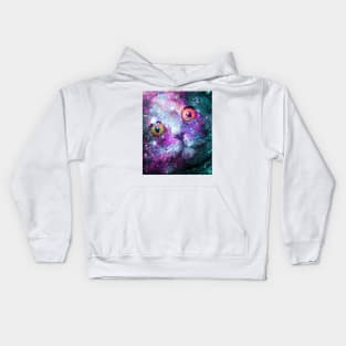 Cute Astro Space Cat In Universe Kids Hoodie